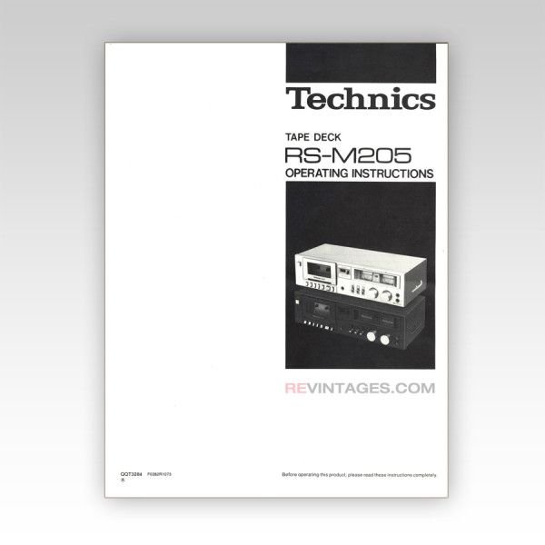 09_Technics_RS-M205_Cassette_Tape_Deck _Manual